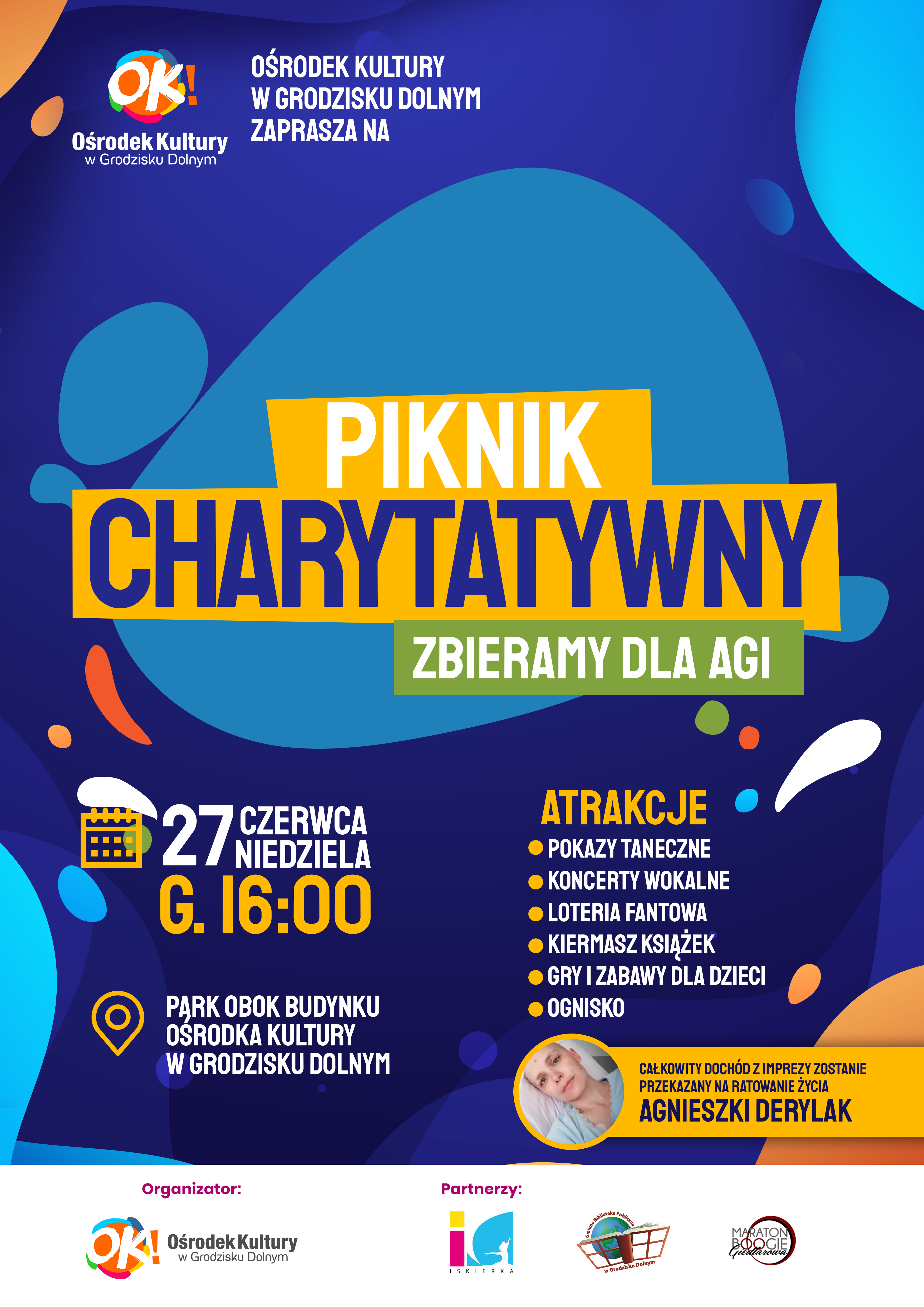 27 czerwca 2021- Piknik Charytatywny - zbieramy dla Agi